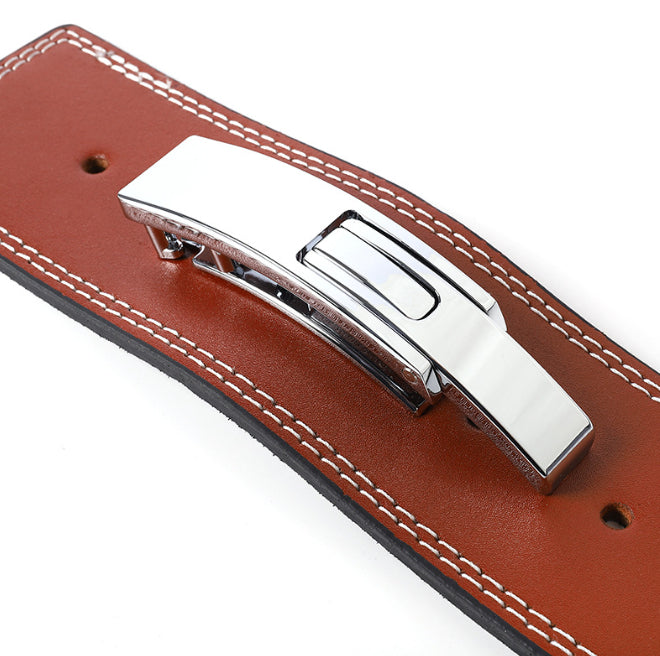 Lever Buckle Fitness Belt – powerlifting belt – sort/brun