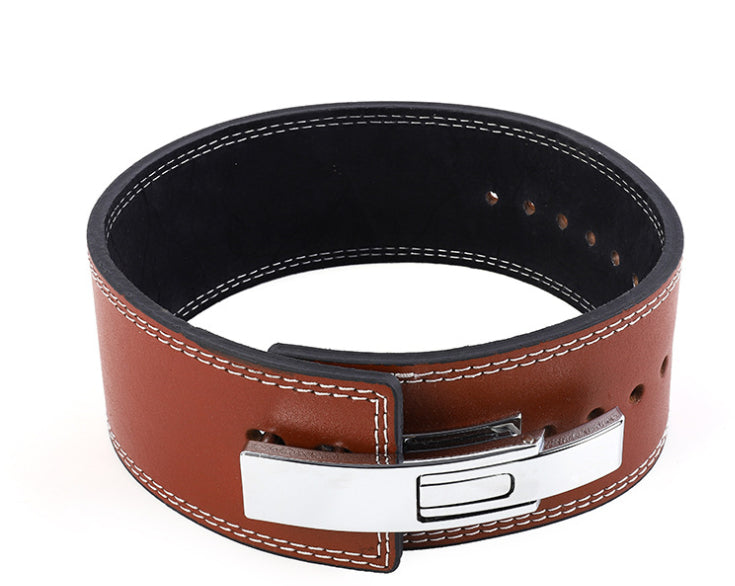 Lever Buckle Fitness Belt – powerlifting belt – sort/brun