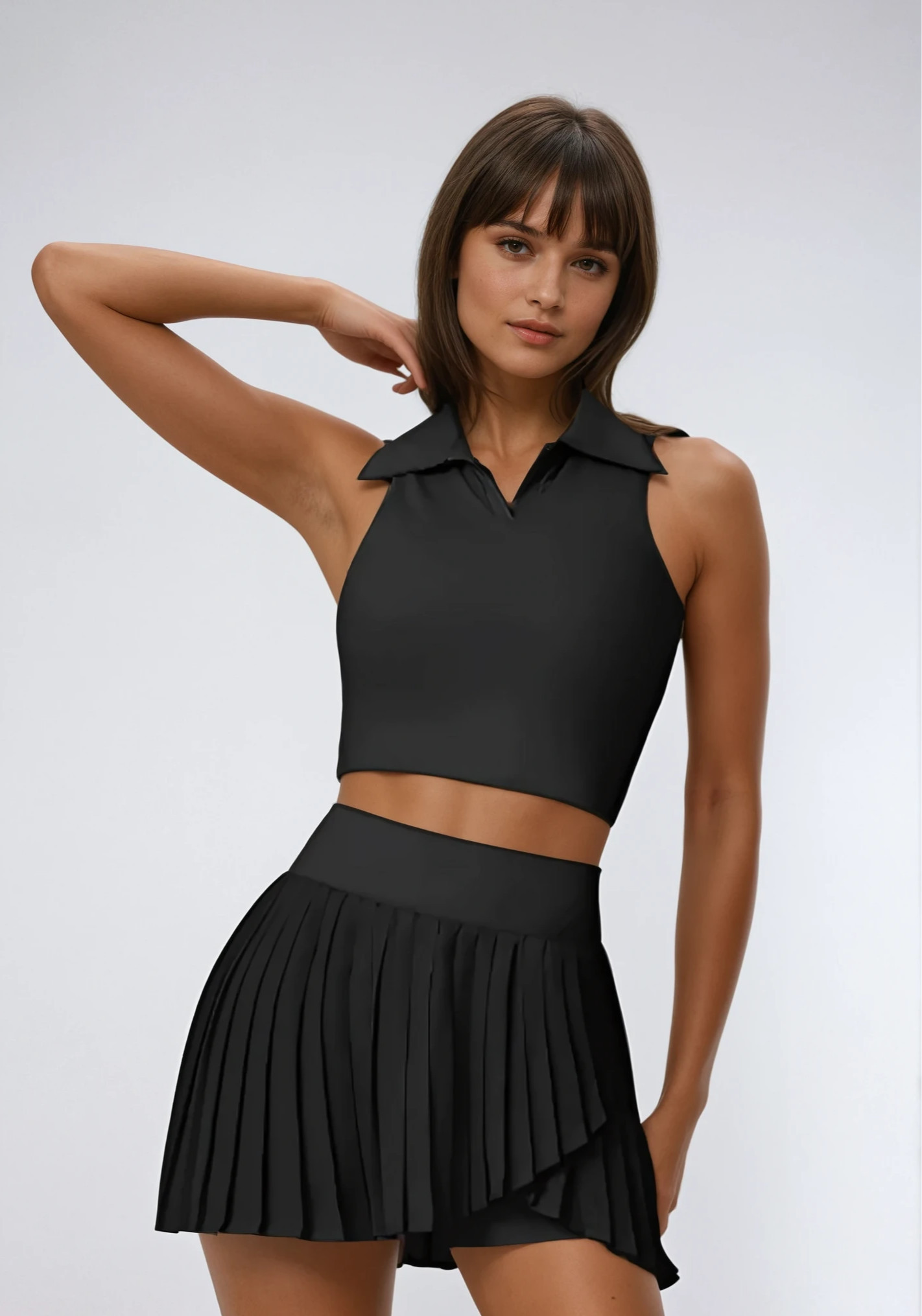 Summer Outdoor Fitness Set – crop top + shorts – seamless – flere farver