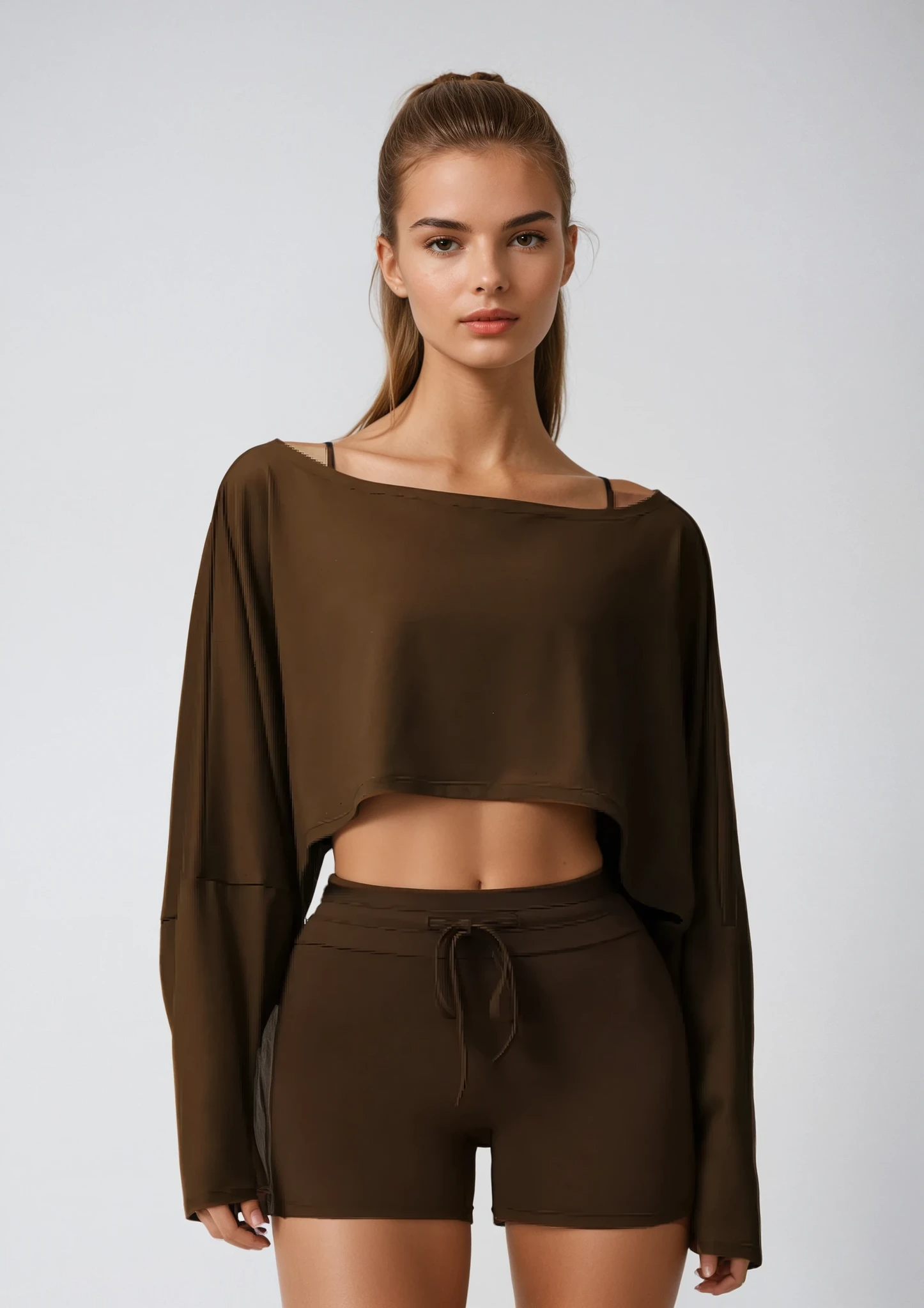 Sleek One‑Shoulder Træningssæt – ribbet, one‑shoulder – flere farver