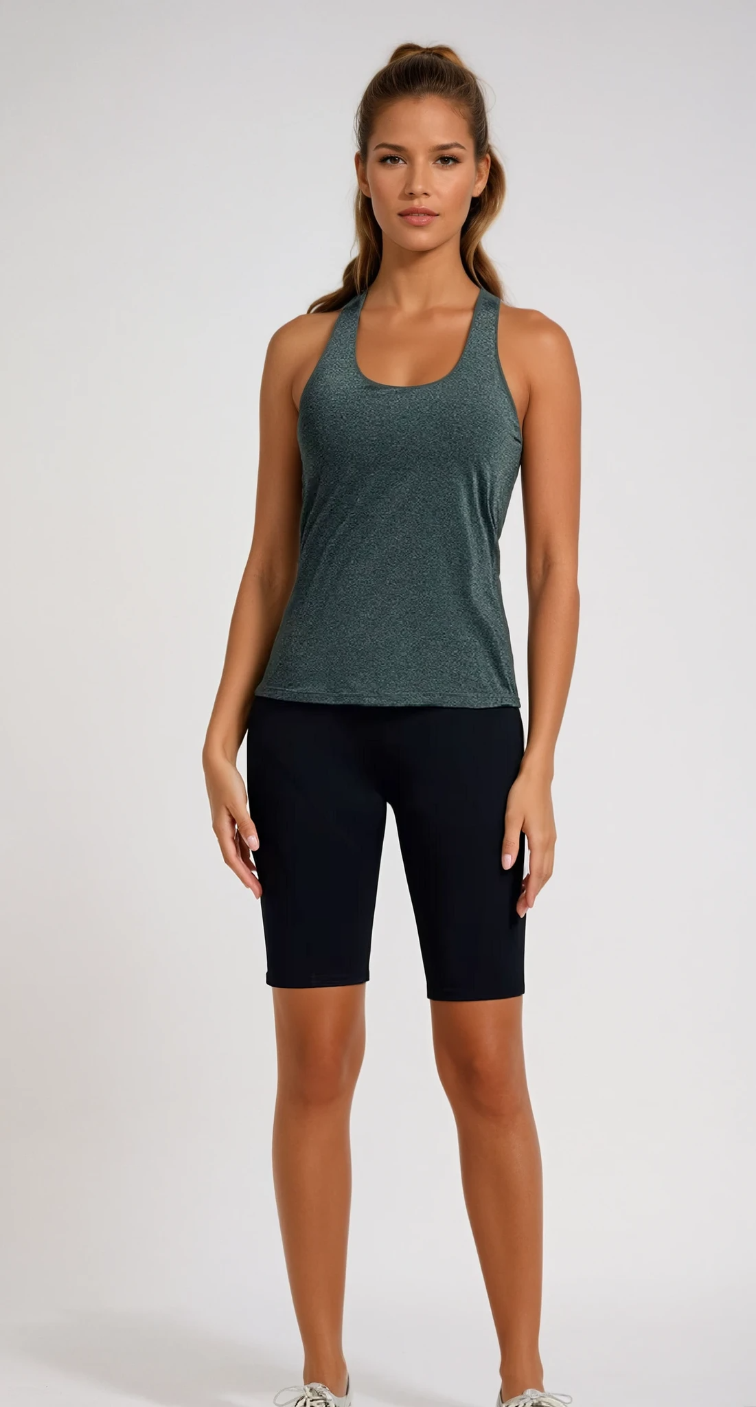 Cross‑Back Tanktop – sømløs, krydsryg – støttende – flere farver