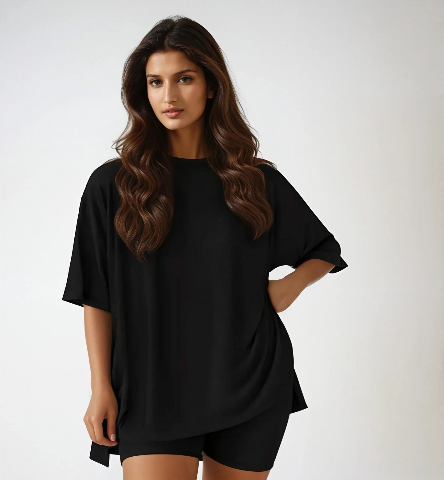 Everyday Comfort Set – loungetop + shorts – zachte ribstof – diverse kleuren