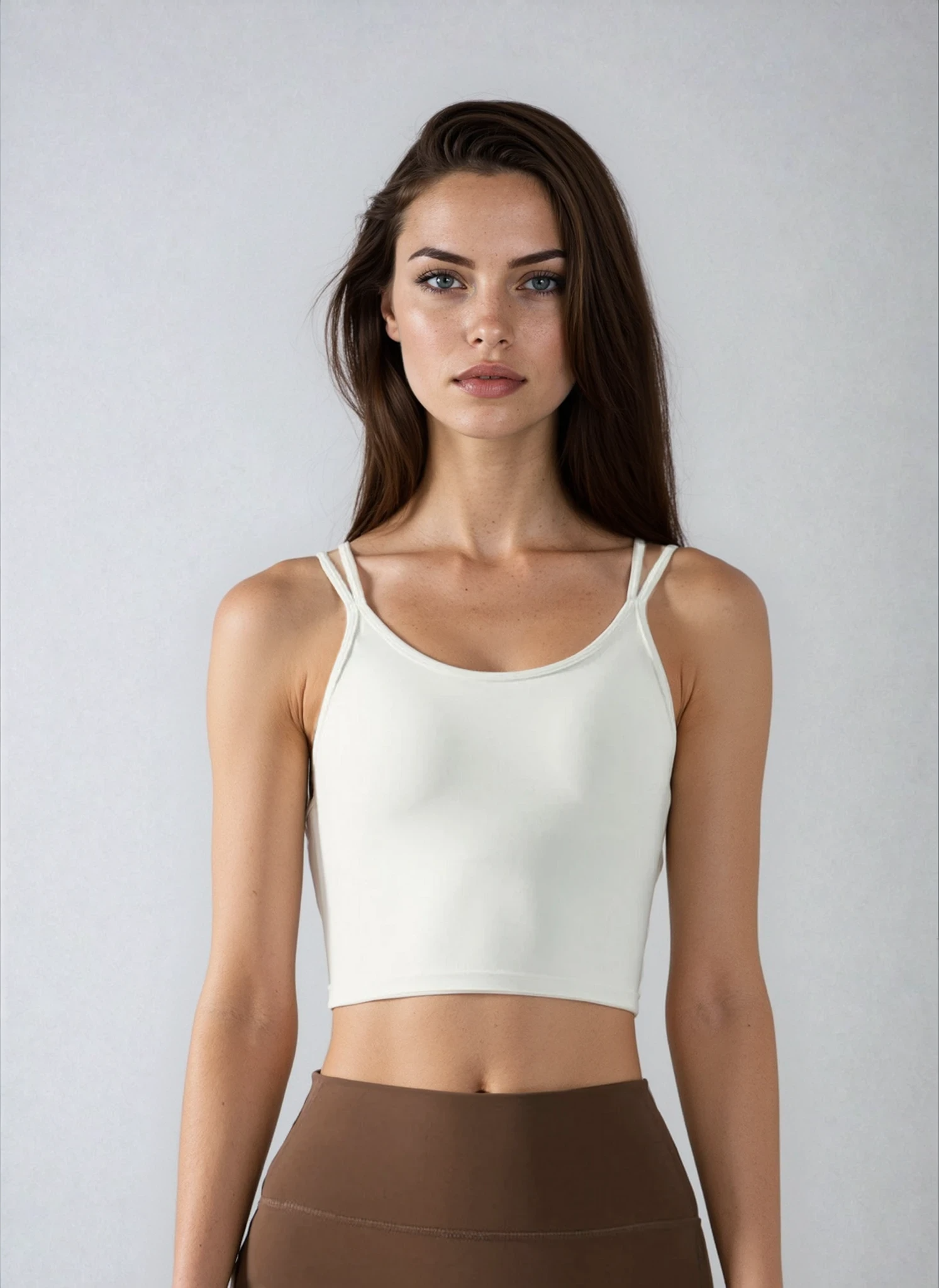 Double‑Strap Sports‑BH – medium support – åben ryg – flere farver