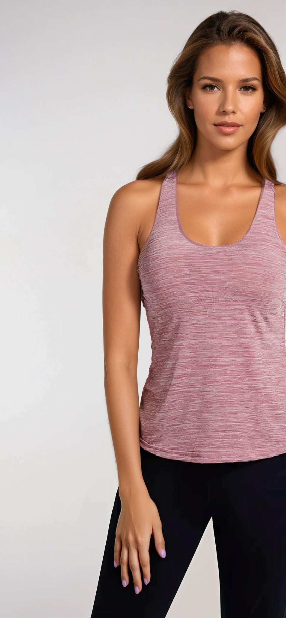 Cross‑Back Tanktop – sømløs, krydsryg – støttende – flere farver