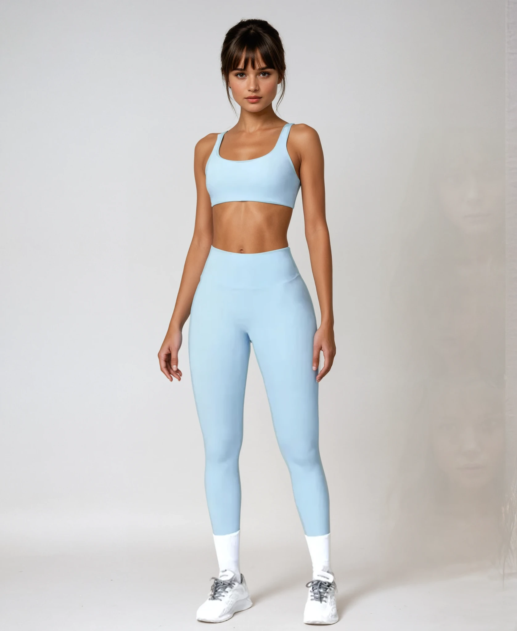 Seamless Activewear Sæt – ribbet kompression, top + leggings – flere farver