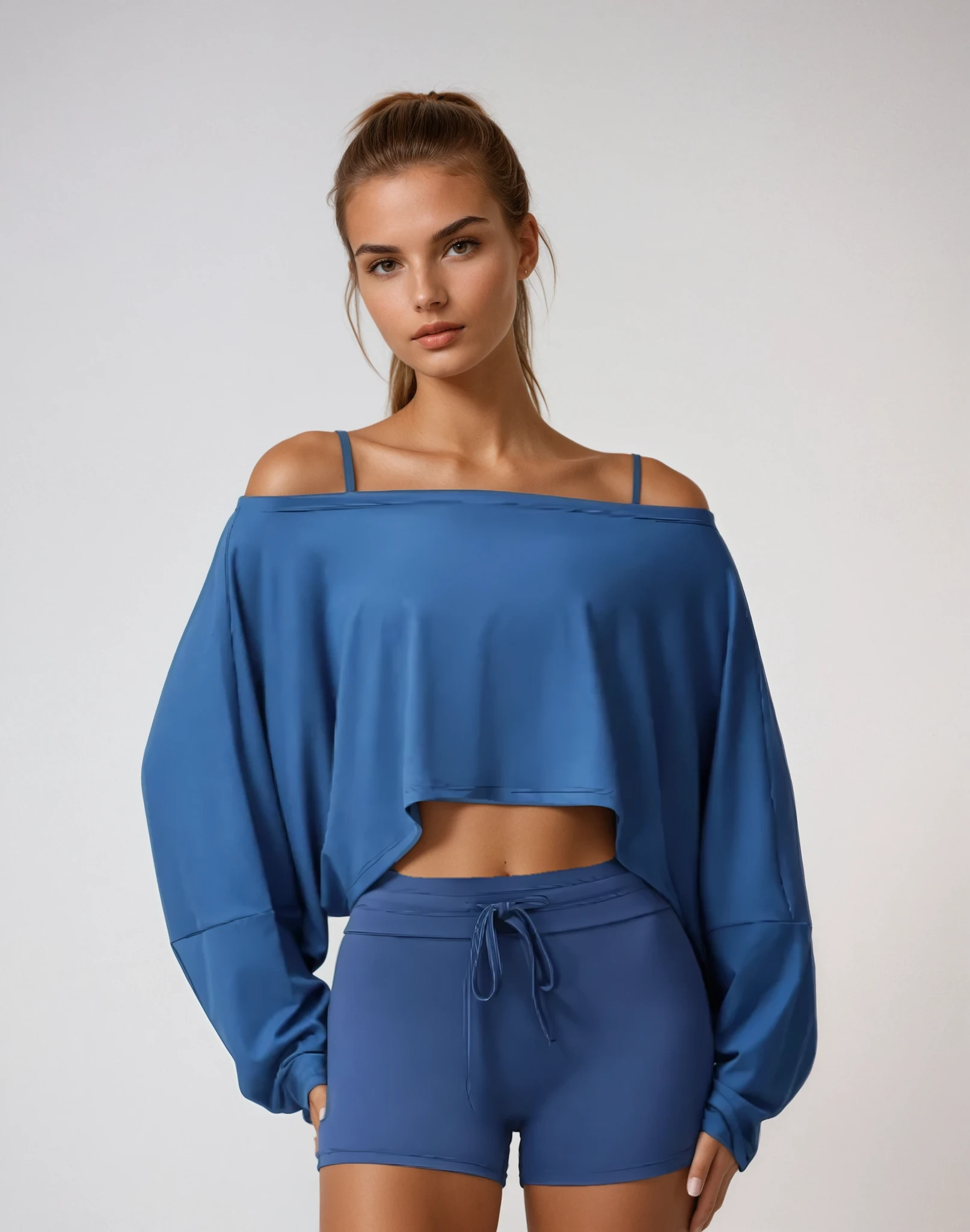 Sleek One‑Shoulder Træningssæt – ribbet, one‑shoulder – flere farver