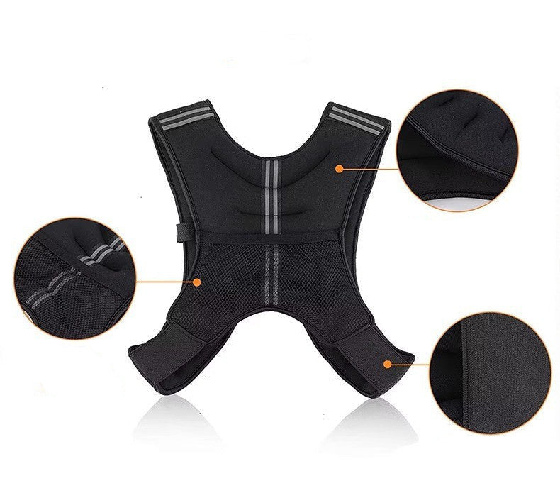 TrainTek Vægtsvest – justerbar belastning til kondi og styrke